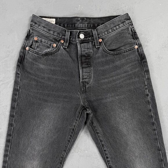 Levi's Premium 501 Faded Black Denim Jeans Women's 27 x 32 - Picture 2 of 8